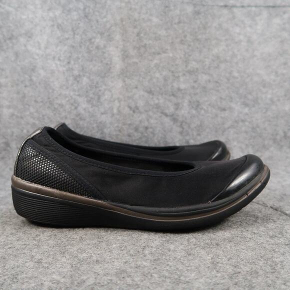 Easy Spirit Shoes Women 8 Ballet Flat Slip On Comfort Stretch Walking e360 Black - Picture 1 of 12
